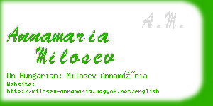 annamaria milosev business card